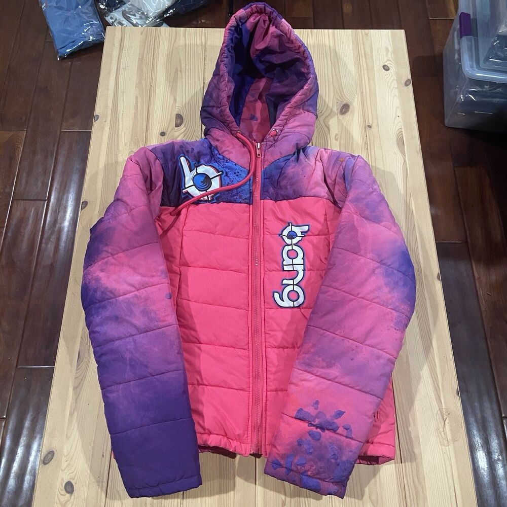 BANG Energy Drink Womens S Full-Zip Promo Puffer Jacket w/ Hood